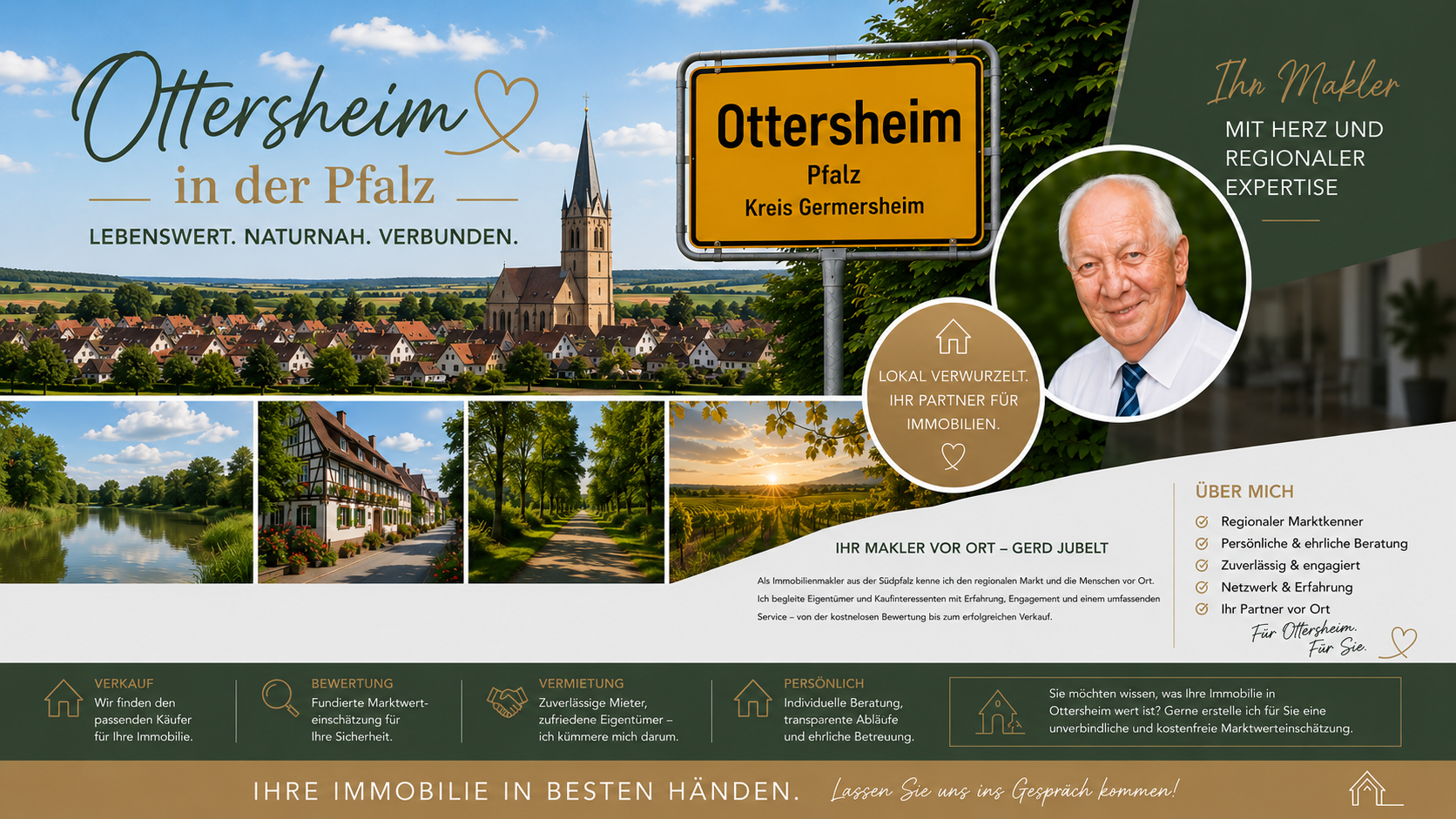Ottersheim in der Pfalz mit Ortsansicht und Gerd Jubelt – Immobilienmakler für Ottersheim